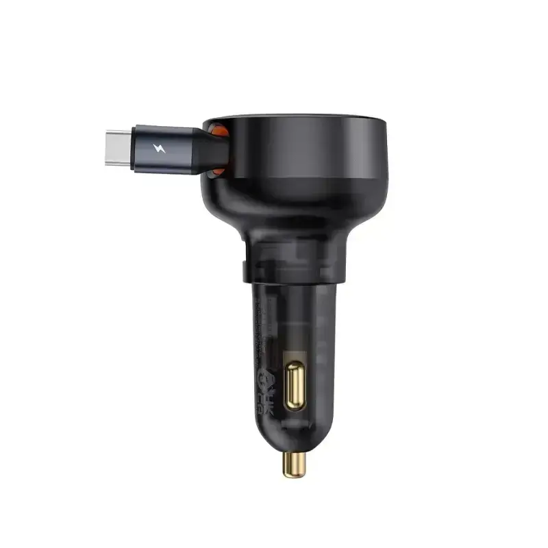 Baseus Enjoyment Pro Car Charger U+Retractable Type-C Cable 60W 1